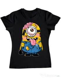 Tricou ADLER dama Zombie minion Negru