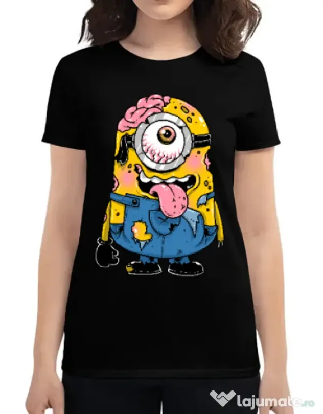 Tricou ADLER dama Zombie minion Negru