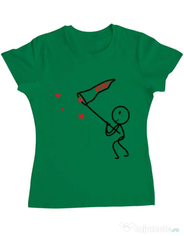 Tricou ADLER dama Catching love 1 Verde mediu