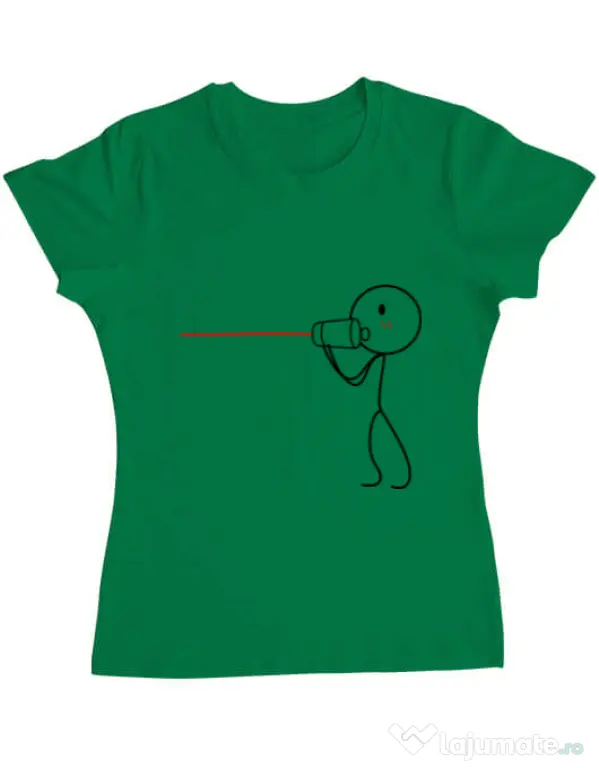 Tricou ADLER dama Cuvinte de dragoste 1 Verde mediu