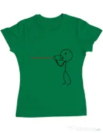 Tricou ADLER dama Cuvinte de dragoste 1 Verde mediu