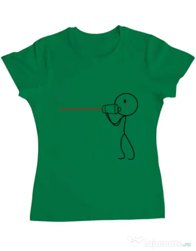 Tricou ADLER dama Cuvinte de dragoste 1 Verde mediu