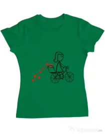 Tricou ADLER dama Dovezi de dragoste 1 Verde mediu