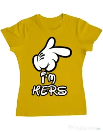 Tricou ADLER dama I am hers Galben