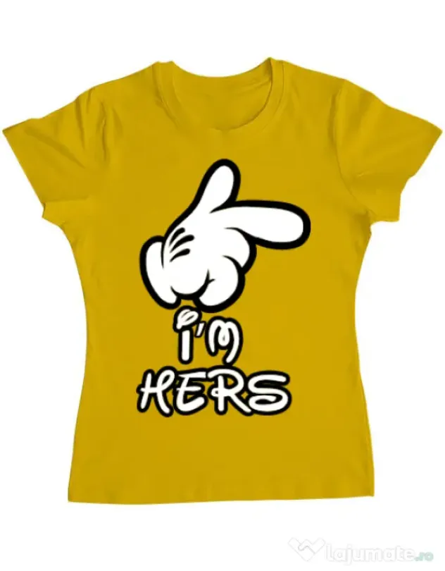 Tricou ADLER dama I am hers Galben