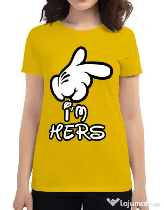 Tricou ADLER dama I am hers Galben