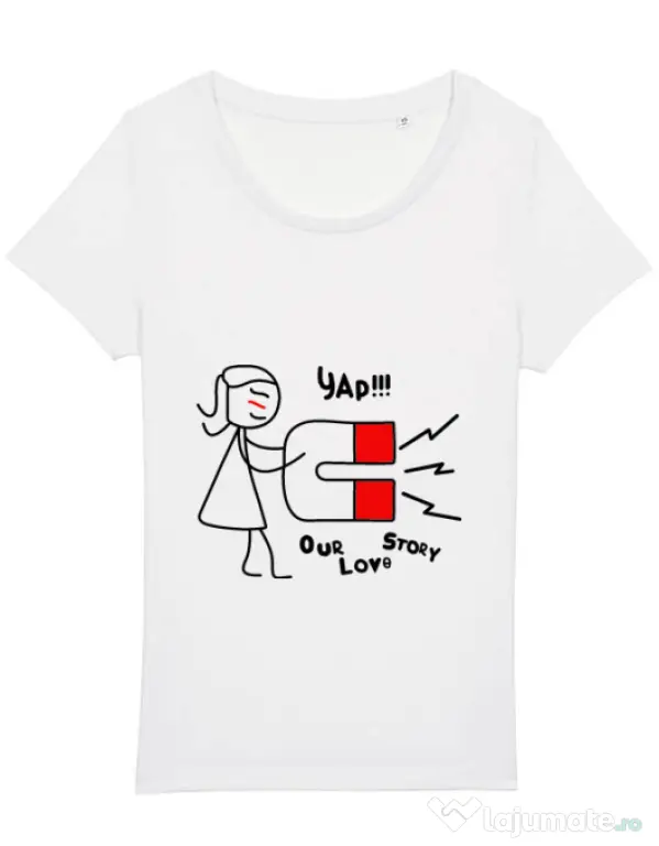 Tricou STANLEY STELLA dama Our love story 1 Alb