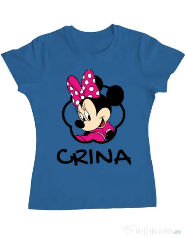 Tricou ADLER dama Mouse daughter Albastru azuriu