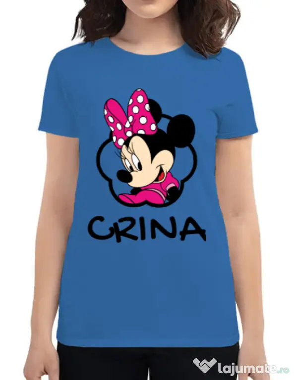 Tricou ADLER dama Mouse daughter Albastru azuriu