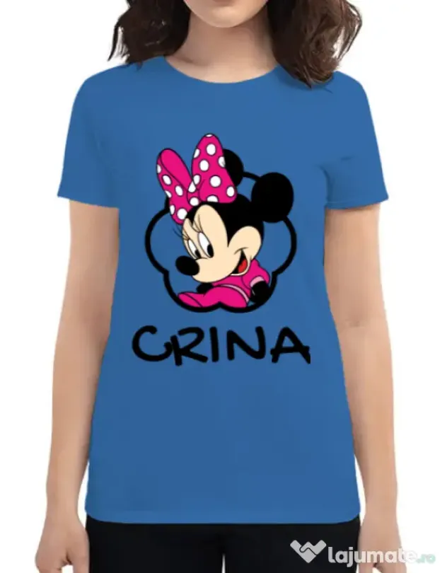 Tricou ADLER dama Mouse daughter Albastru azuriu