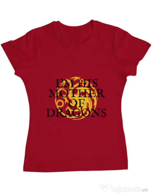 Tricou ADLER dama His mother of dragons Rosu