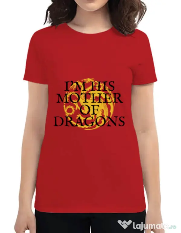 Tricou ADLER dama His mother of dragons Rosu