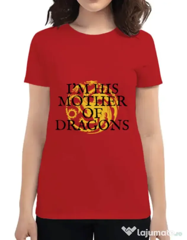 Tricou ADLER dama His mother of dragons Rosu