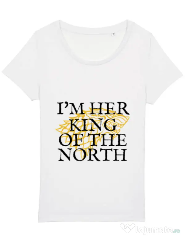 Tricou STANLEY STELLA dama Her king of the north Alb