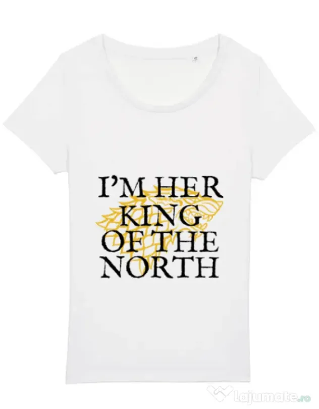 Tricou STANLEY STELLA dama Her king of the north Alb