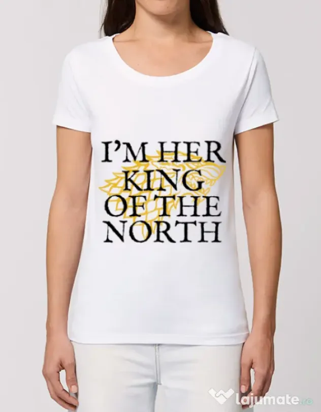 Tricou STANLEY STELLA dama Her king of the north Alb