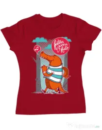 Tricou ADLER dama Haters gonna hate Rosu