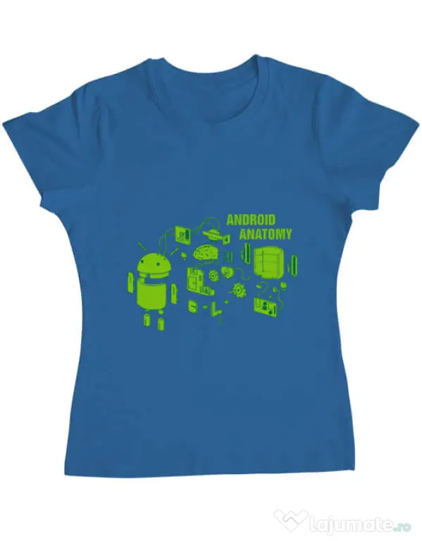 Tricou ADLER dama Android anatomy Albastru azuriu