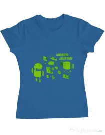 Tricou ADLER dama Android anatomy Albastru azuriu