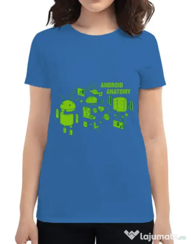 Tricou ADLER dama Android anatomy Albastru azuriu