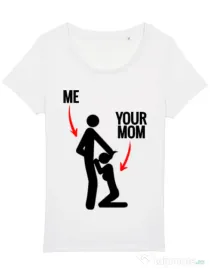 Tricou STANLEY STELLA dama Me your mom Alb