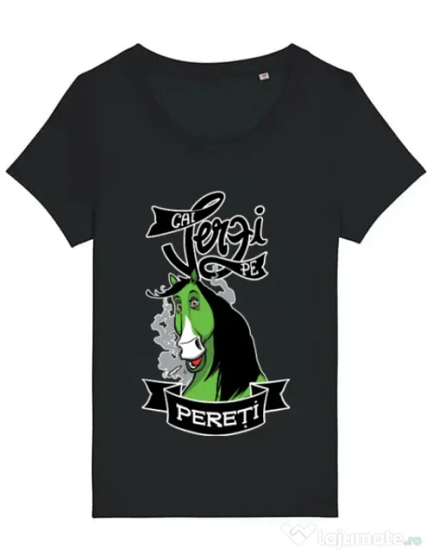 Tricou STANLEY STELLA dama Cai verzi Negru