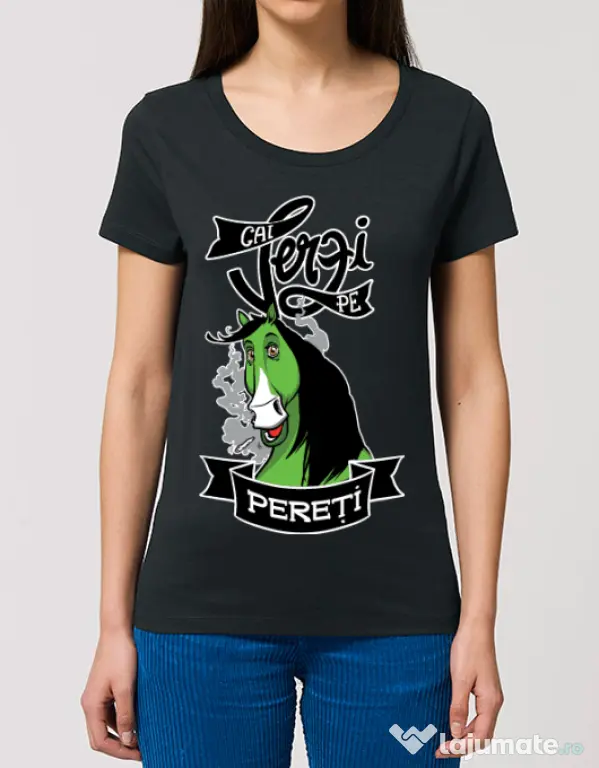 Tricou STANLEY STELLA dama Cai verzi Negru