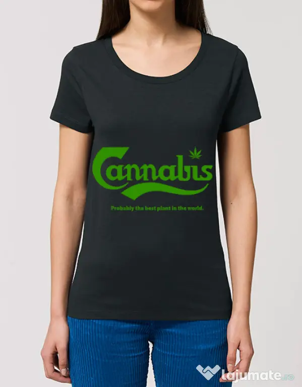 Tricou STANLEY STELLA dama Cannabis Negru