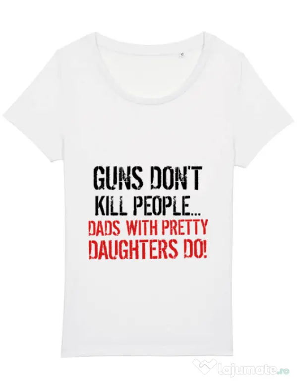 Tricou STANLEY STELLA dama Guns dont kill Alb