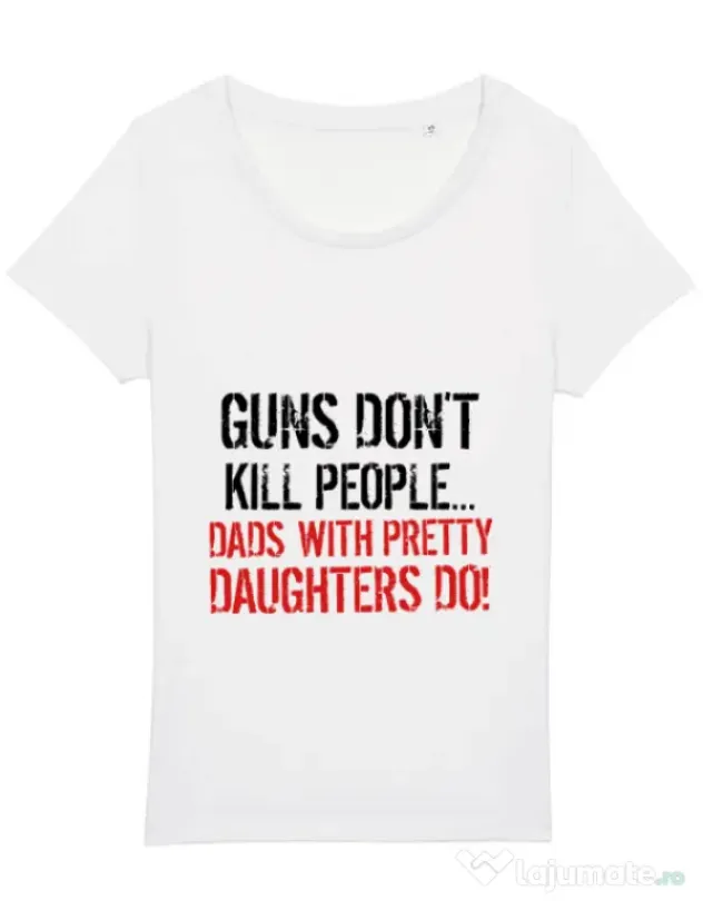 Tricou STANLEY STELLA dama Guns dont kill Alb
