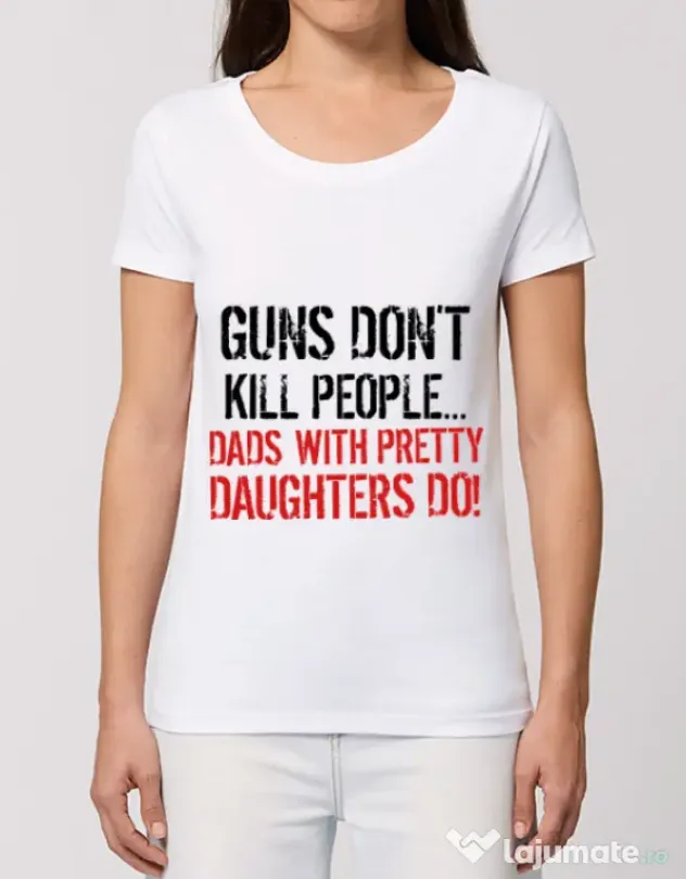 Tricou STANLEY STELLA dama Guns dont kill Alb