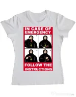 Tricou ADLER dama In case of emergency Alb