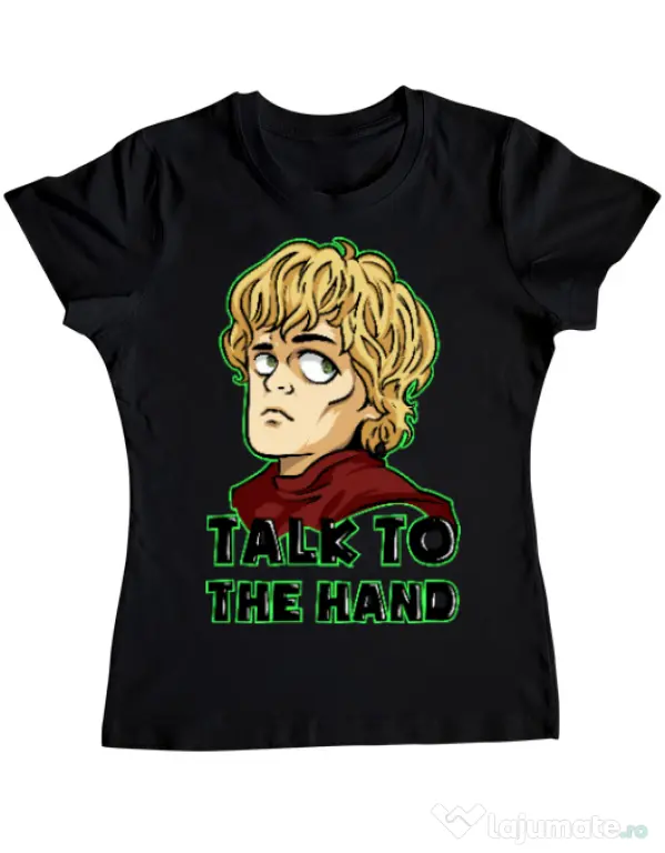 Tricou ADLER dama Talk to the hand Negru