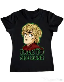 Tricou ADLER dama Talk to the hand Negru