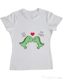 Tricou ADLER dama Trex love Alb