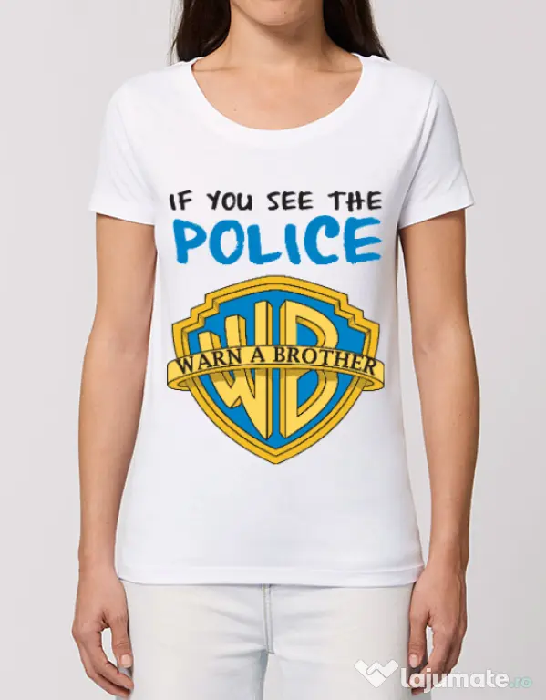 Tricou STANLEY STELLA dama Warn a brother Alb