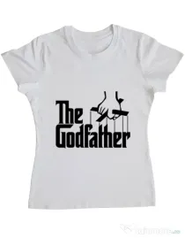 Tricou ADLER dama The godfather Alb