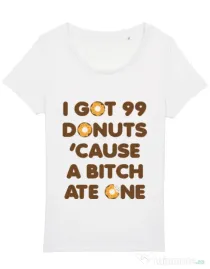 Tricou STANLEY STELLA dama 99 Donuts Alb