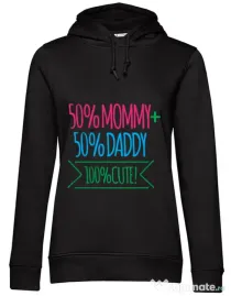 Hoodie dama cu gluga 100 Cute Negru