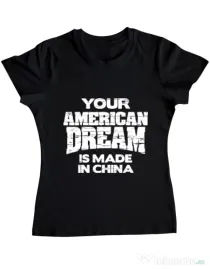 Tricou ADLER dama American dream Negru