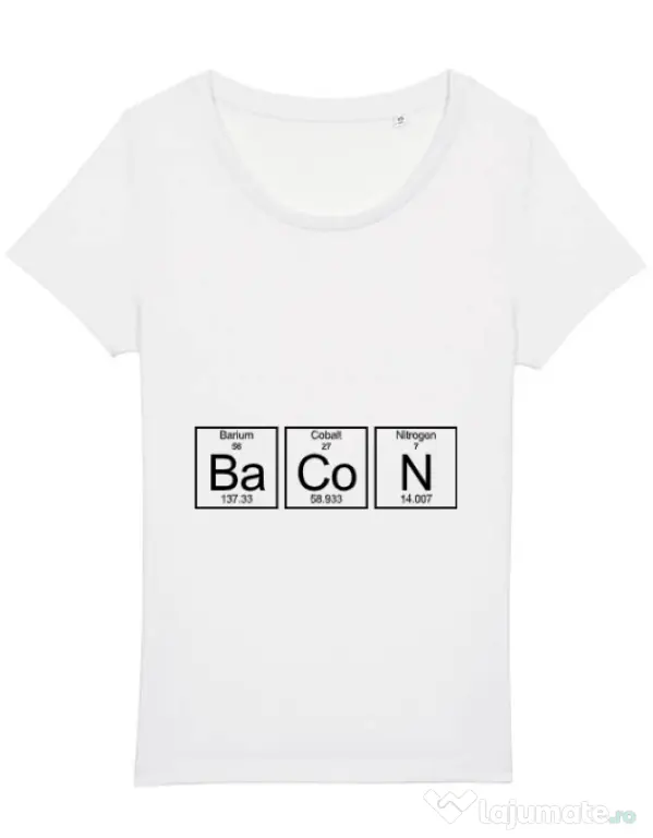 Tricou STANLEY STELLA dama Bacon formula Alb