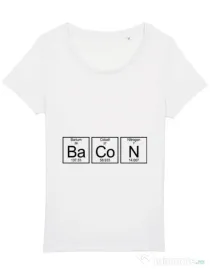 Tricou STANLEY STELLA dama Bacon formula Alb