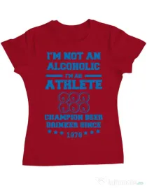 Tricou ADLER dama Beer champion Rosu