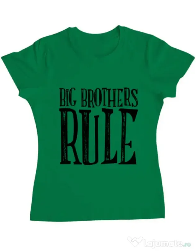 Tricou ADLER dama Big brothers rule Verde mediu