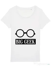 Tricou STANLEY STELLA dama Big geek Alb