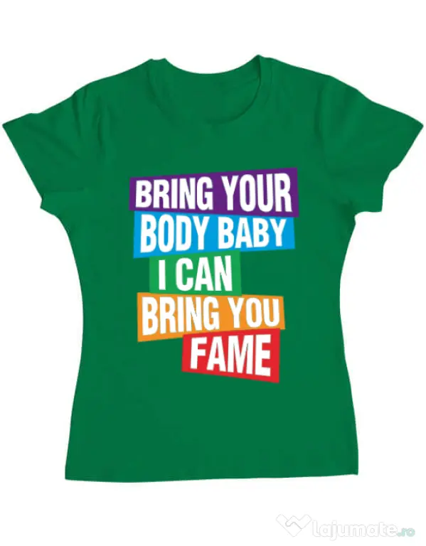 Tricou ADLER dama Bring your body Verde mediu
