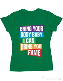 Tricou ADLER dama Bring your body Verde mediu