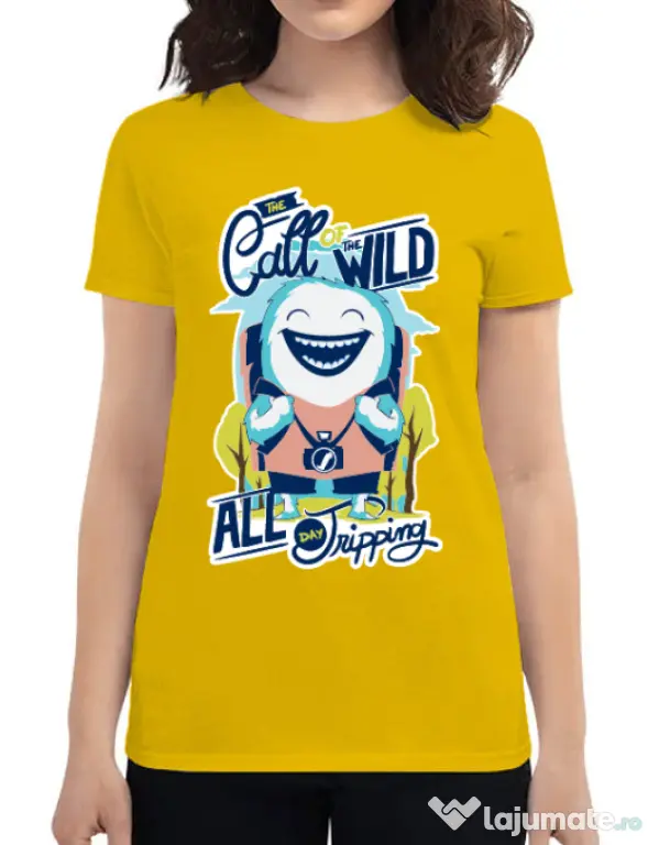 Tricou ADLER dama Call of the wild Galben