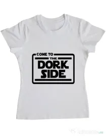 Tricou ADLER dama Dork side Alb
