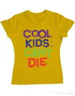 Tricou ADLER dama Cool kids Galben